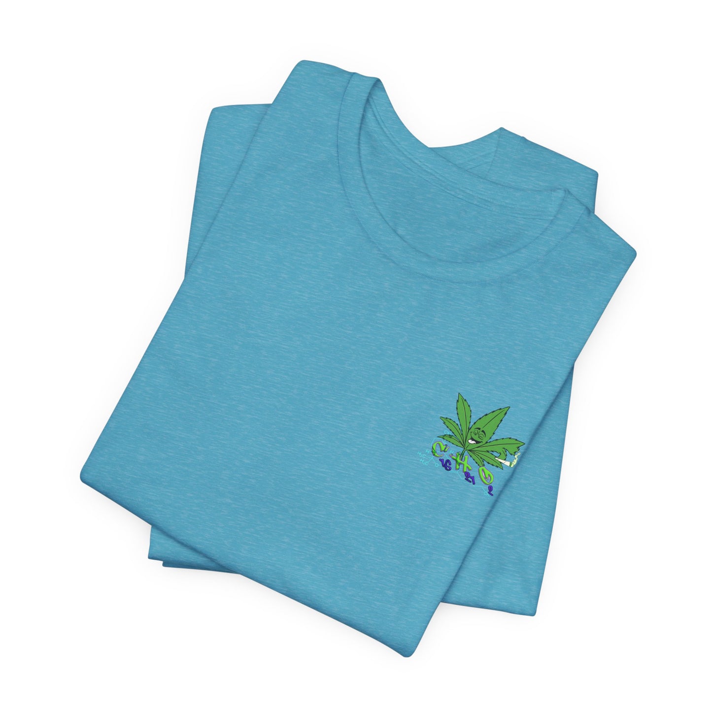 C16H21O2 - Minimal Marijuana Plant Graphic T-Shirt
