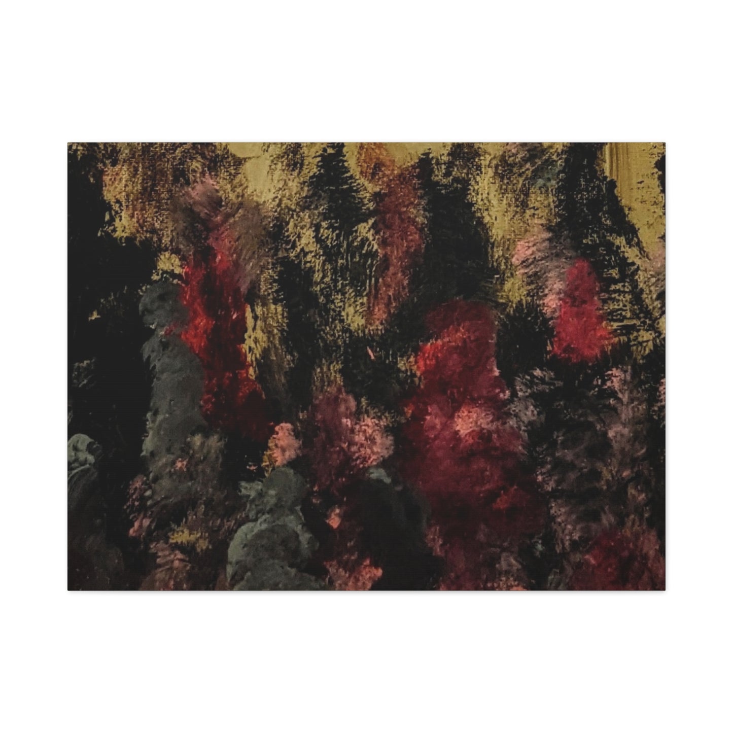 Autumn Forest Nightscape Matte Canvas Print — Stretched 1.25"