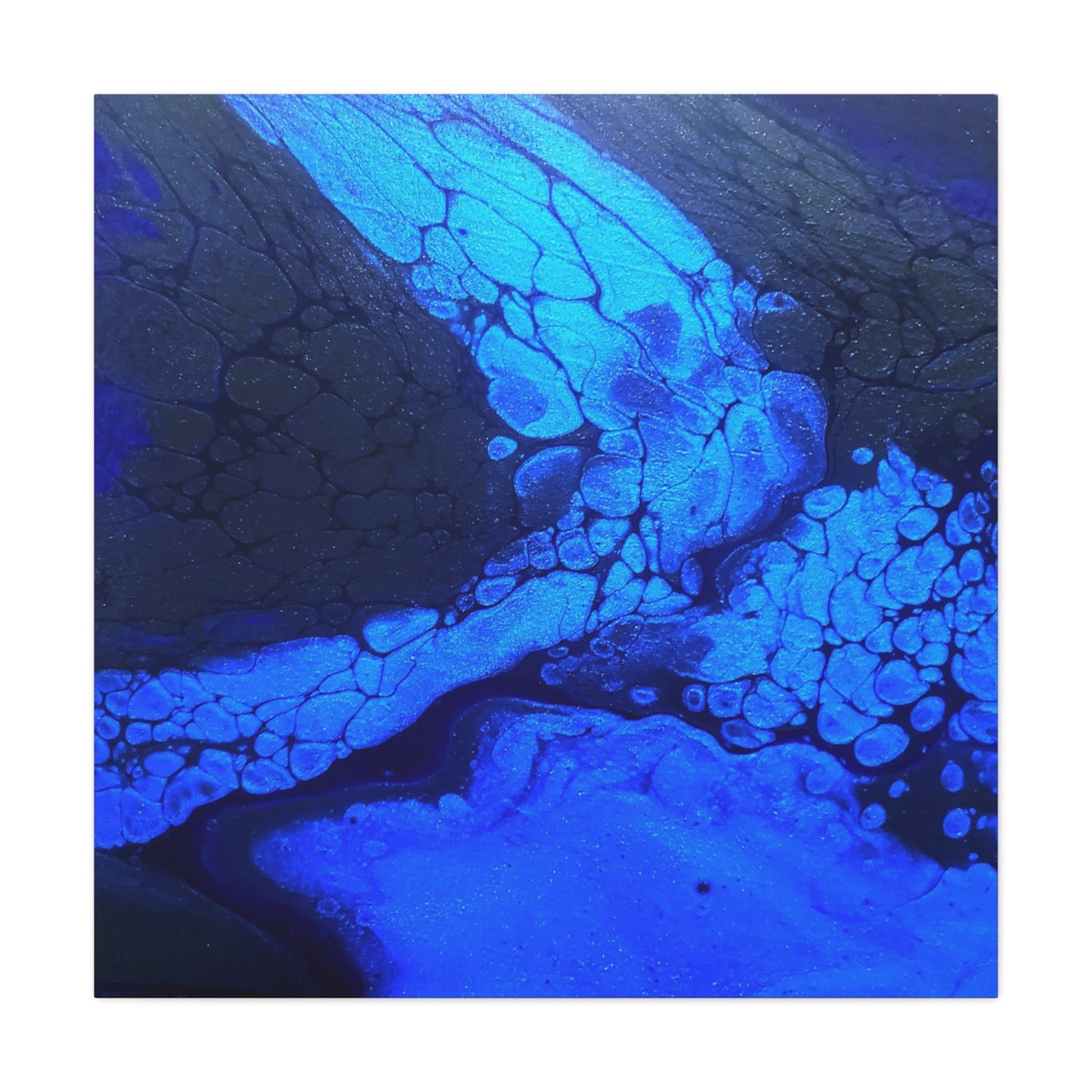 Abstract Blue Ocean Canvas Print — Matte Stretched Wall Art