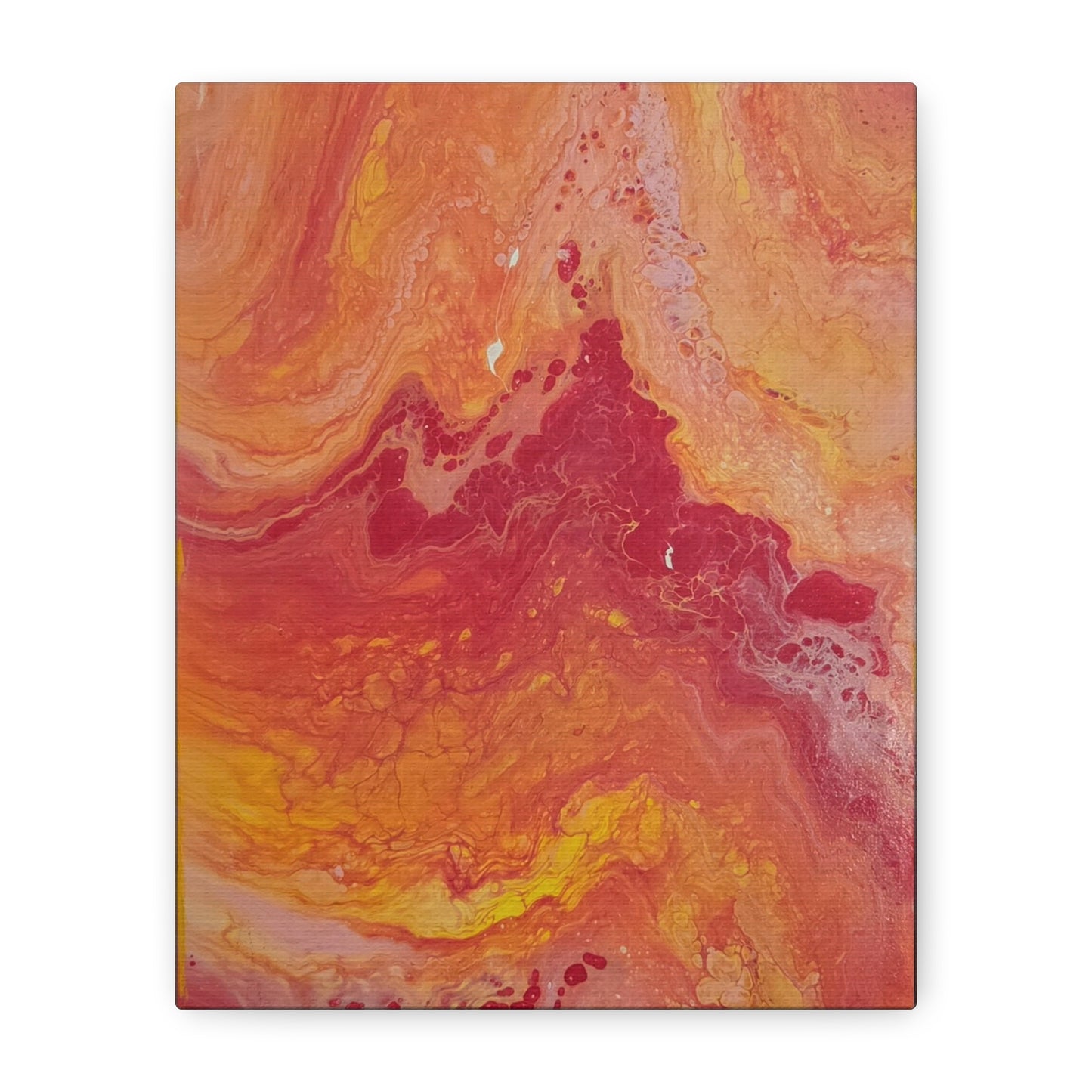 Abstract Pepto Popured - Sunset Swirl Matte Canvas Art - Stretched 1.25"