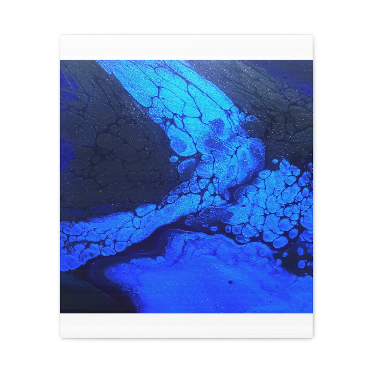 Abstract Blue Ocean Canvas Print — Matte Stretched Wall Art