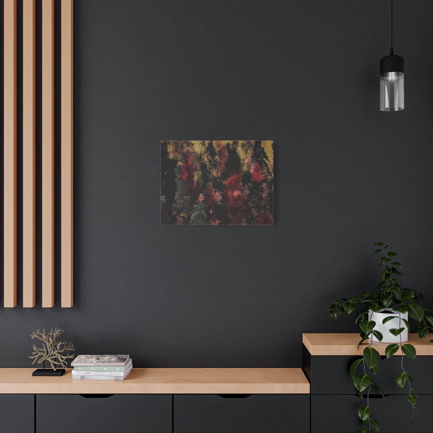 Autumn Forest Nightscape Matte Canvas Print — Stretched 1.25"