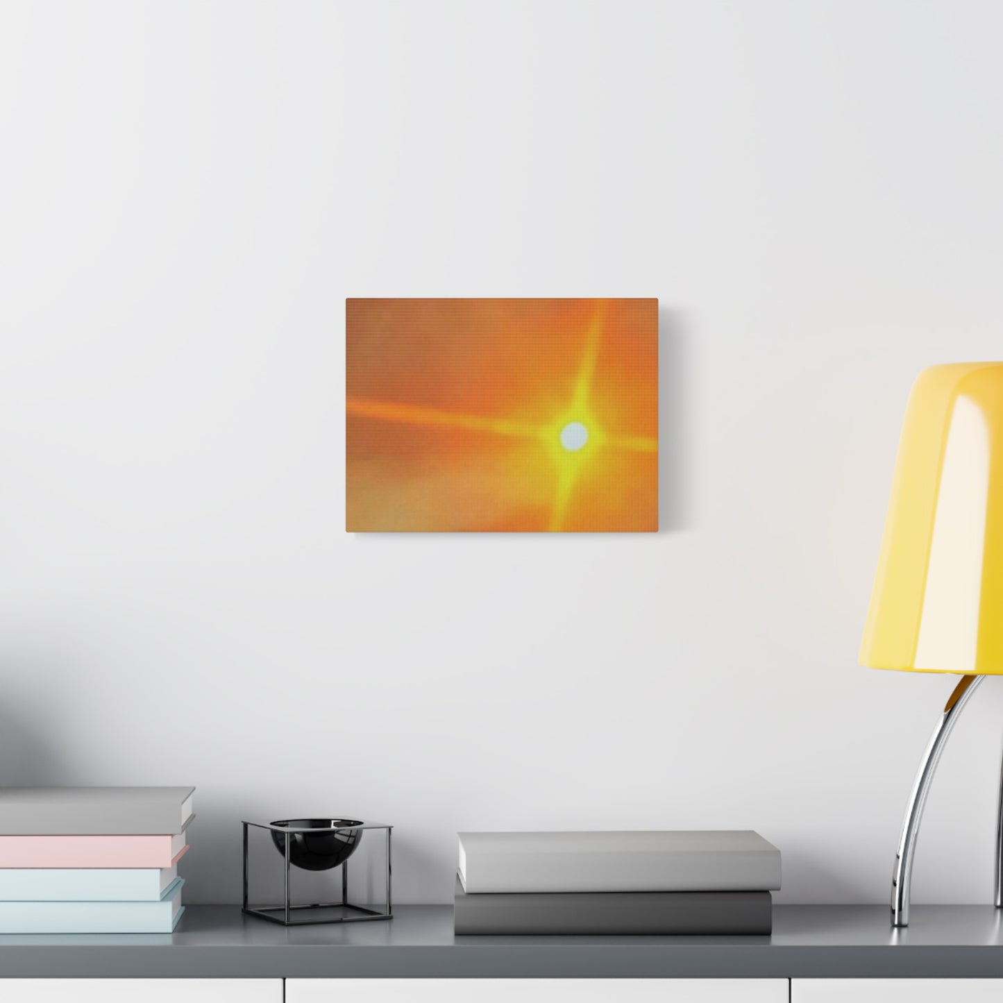 Sunburst Sunset Canvas Print — Warm Abstract Wall Art