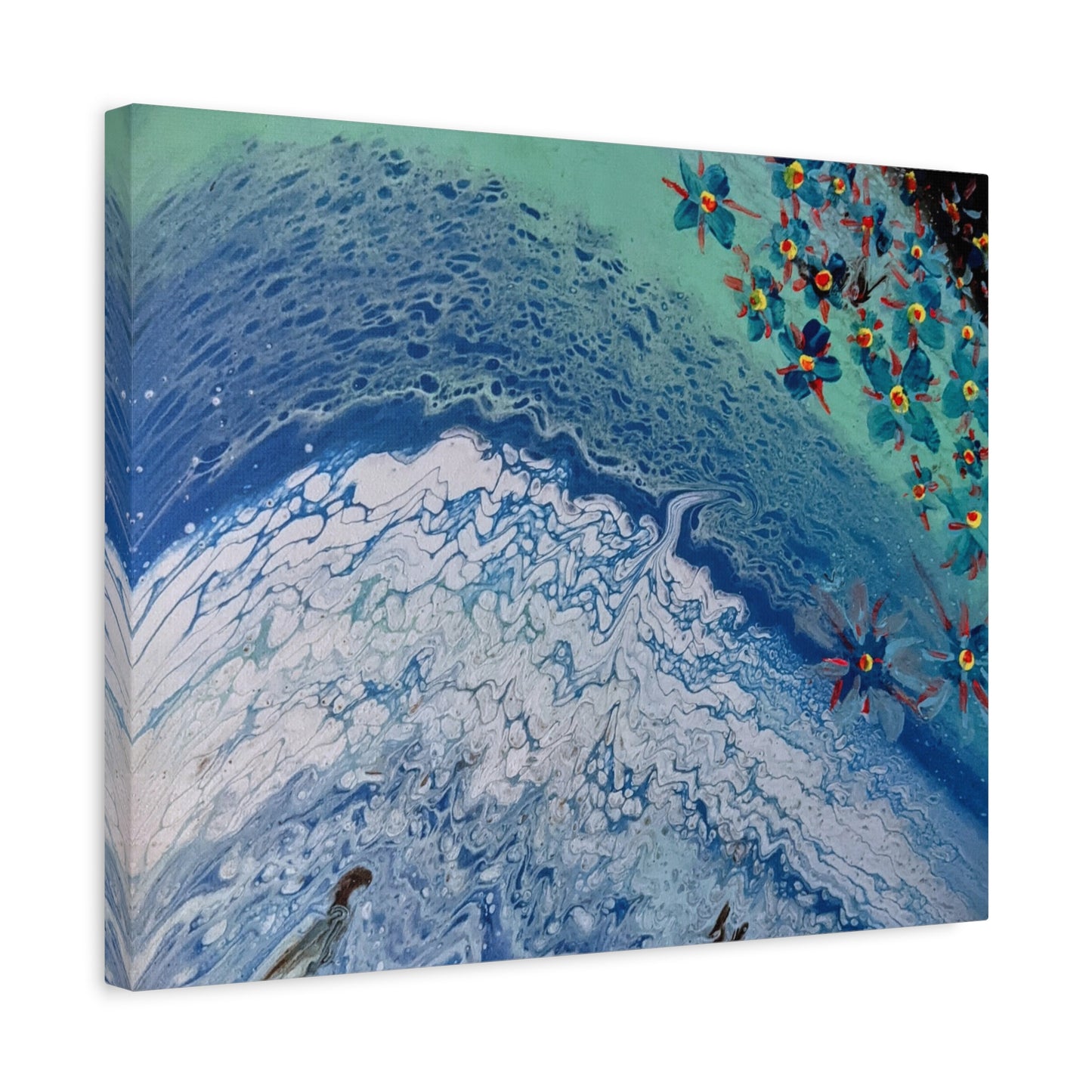 floetrol&flowers - Abstract Matte Canvas Print — Floral Accents Stretched Wall Art