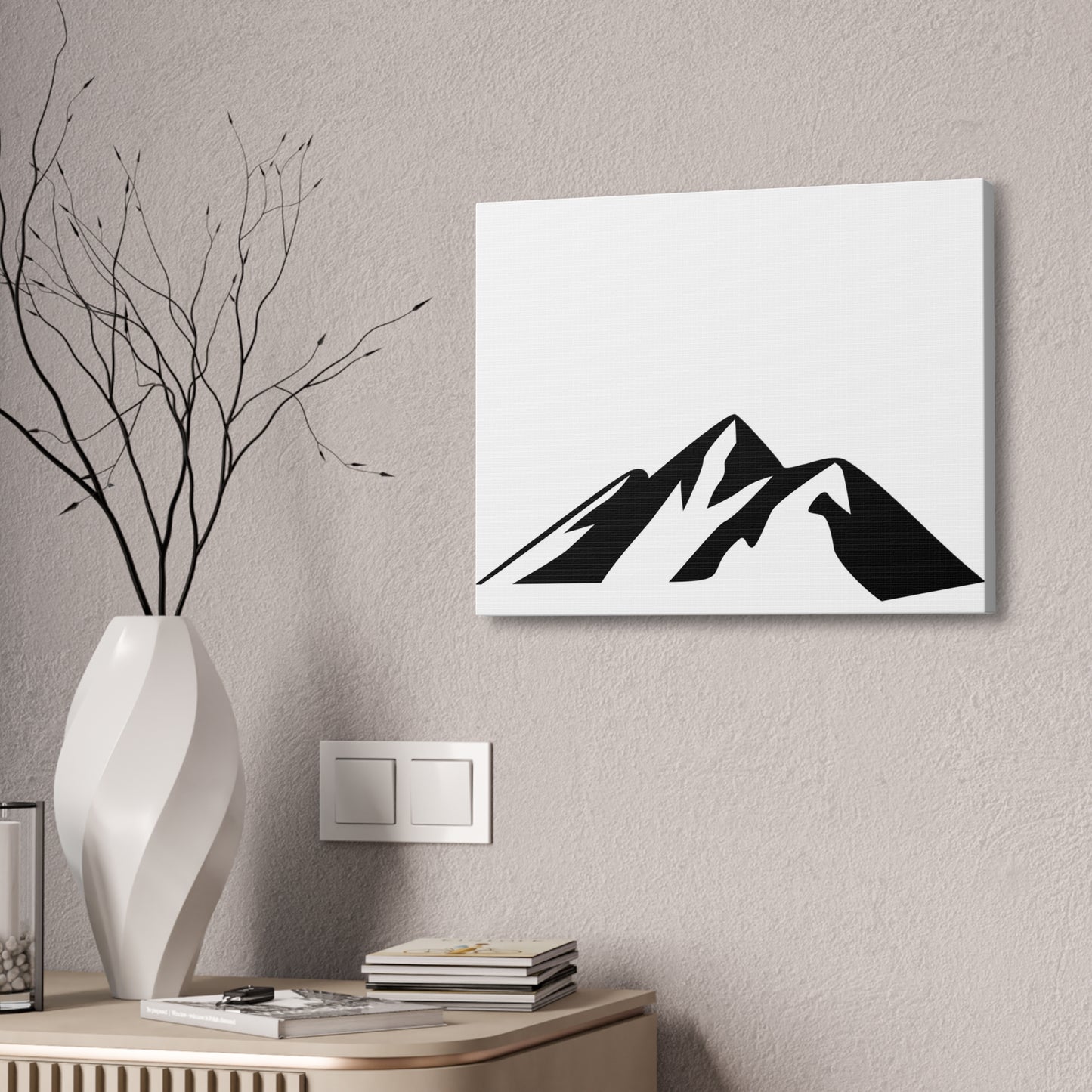 mountains002 - Mountain Silhouette Canvas Art