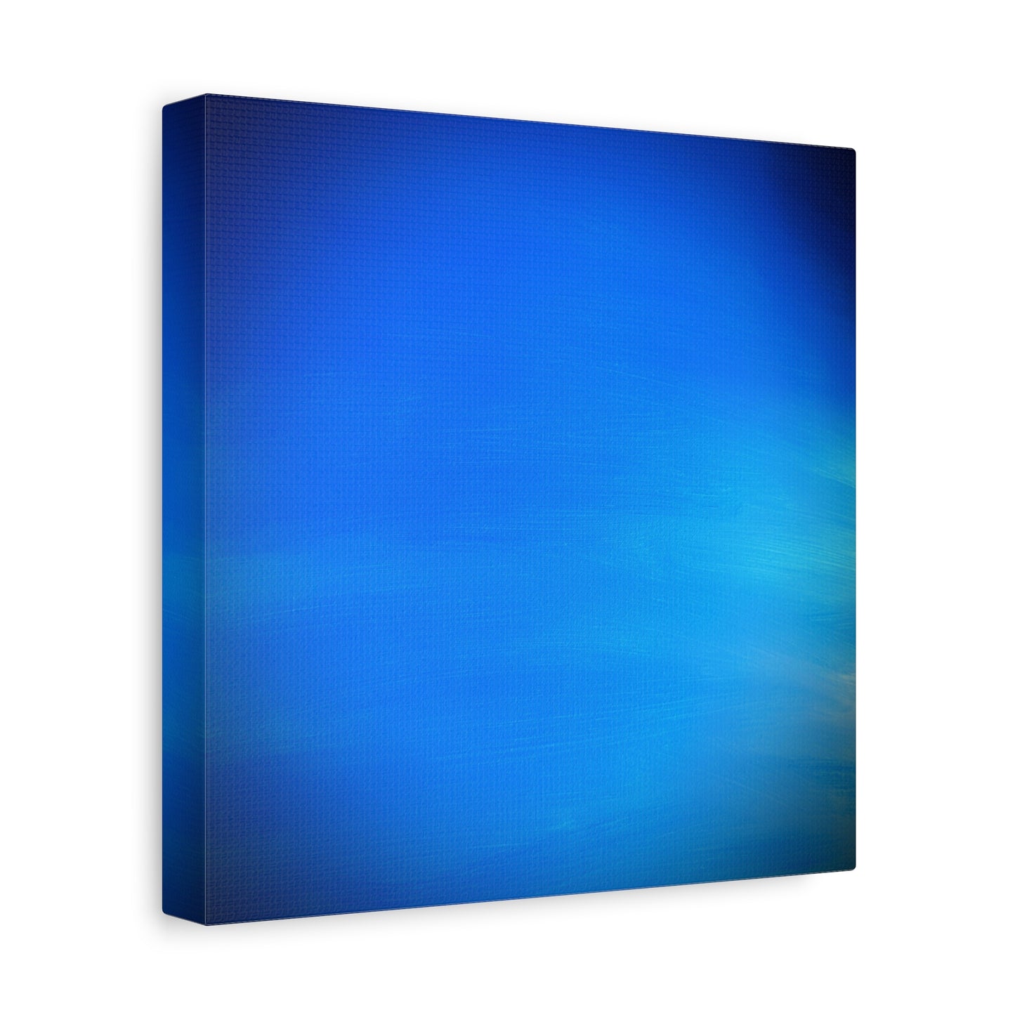 Blue Burst - Gradient Matte Canvas Print — Abstract Ocean Wall Art, Stretched 1.25"