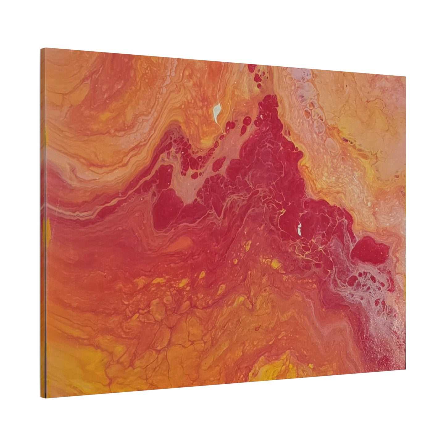 Abstract Pepto Popured - Sunset Swirl Matte Canvas Art - Stretched 1.25"