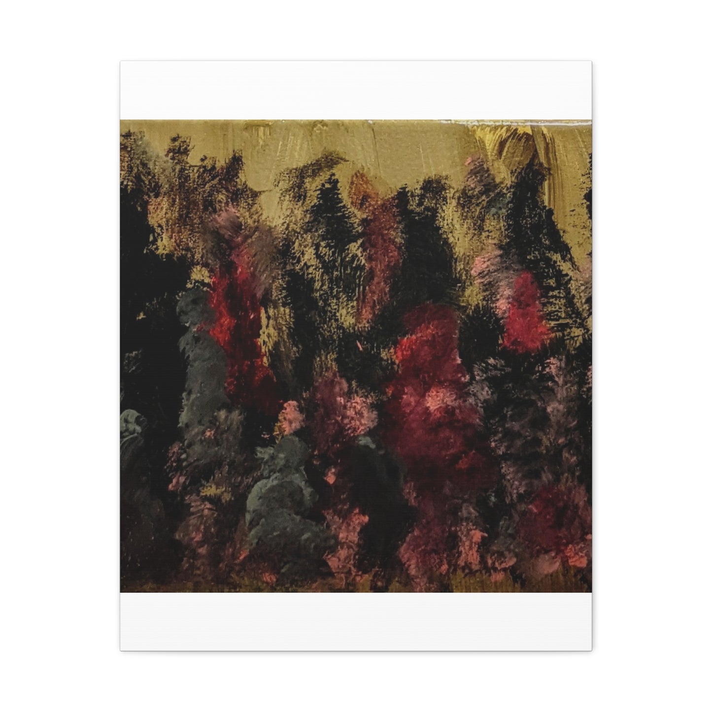 Autumn Forest Nightscape Matte Canvas Print — Stretched 1.25"