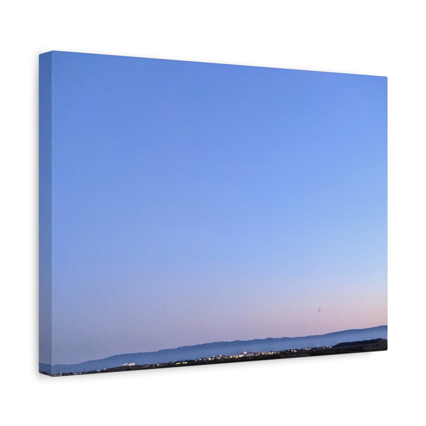 Serene Blue Horizon Matte Canvas Print — Stretched Wall Art