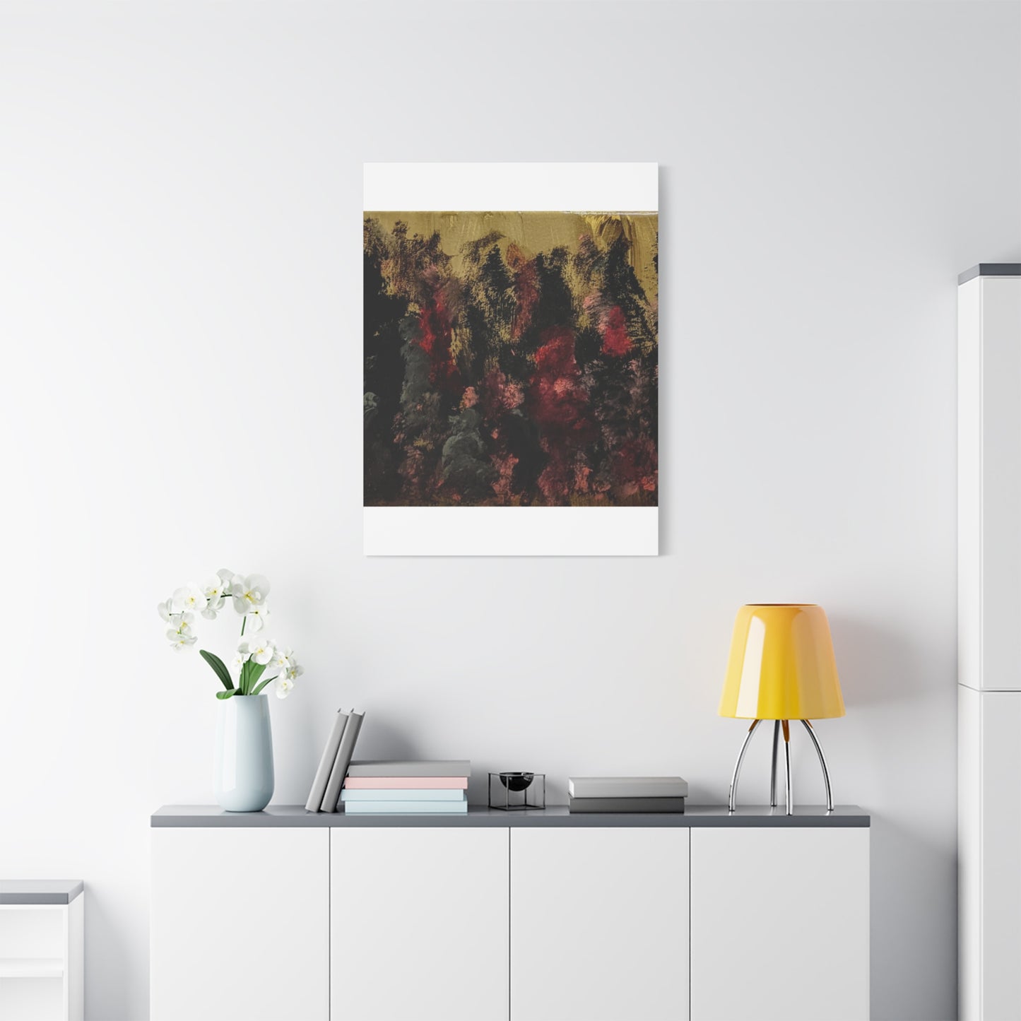 Autumn Forest Nightscape Matte Canvas Print — Stretched 1.25"