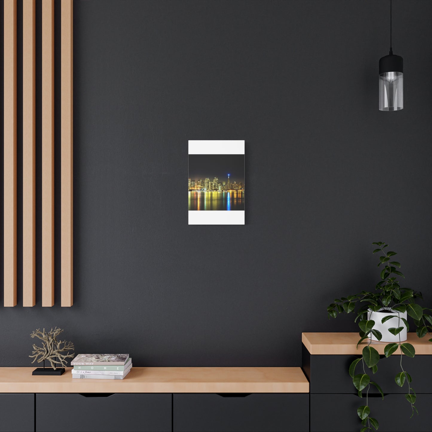 San Francisco Night Skyline Matte Canvas Print — Stretched 1.25"