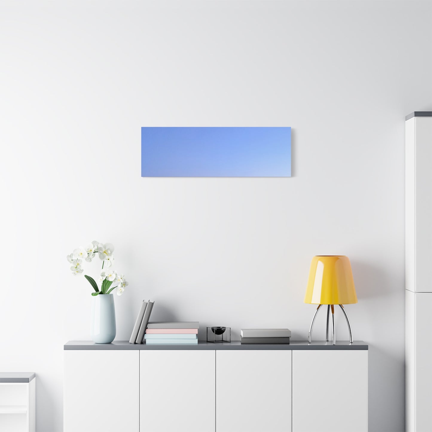 Serene Blue Horizon Matte Canvas Print — Stretched Wall Art