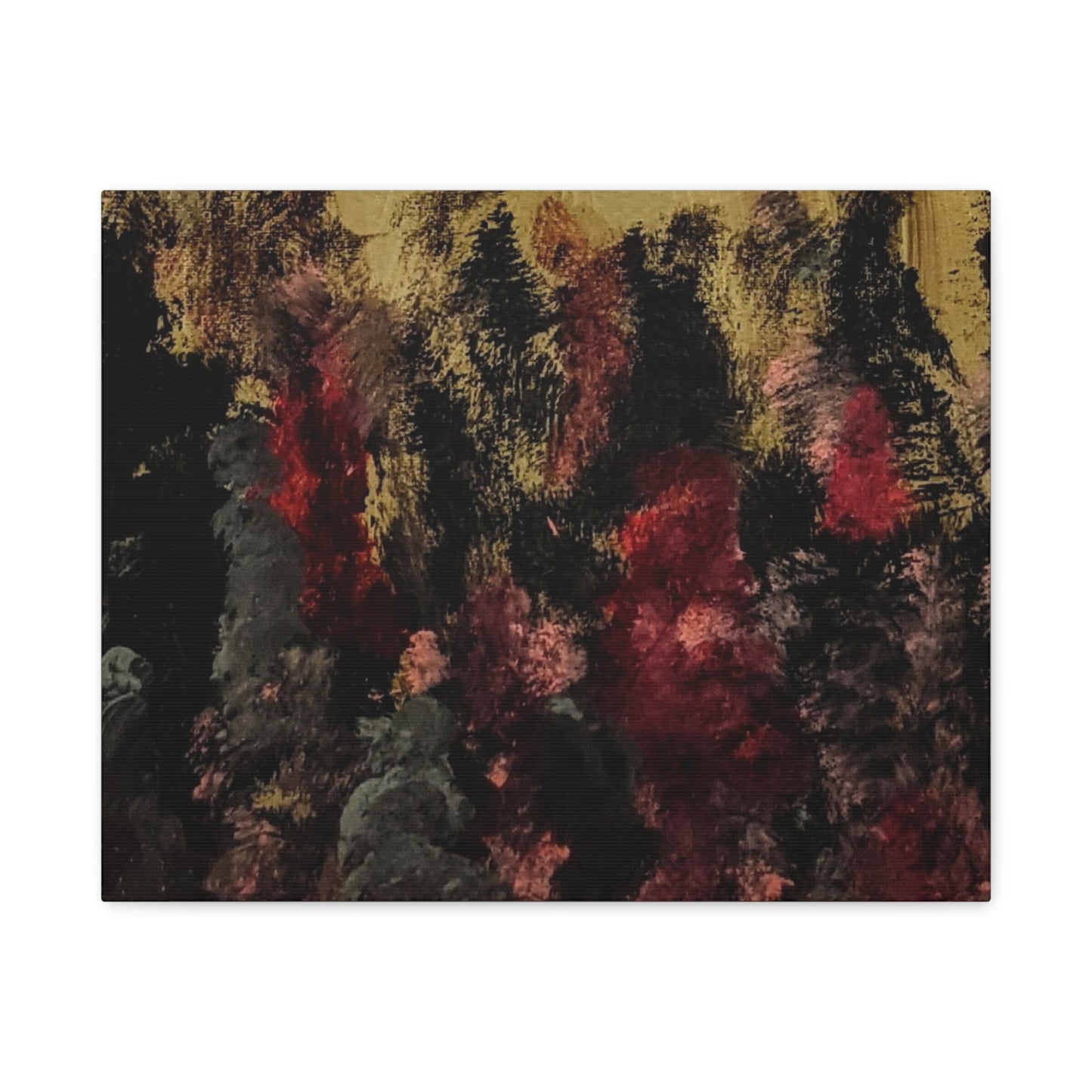 Autumn Forest Nightscape Matte Canvas Print — Stretched 1.25"