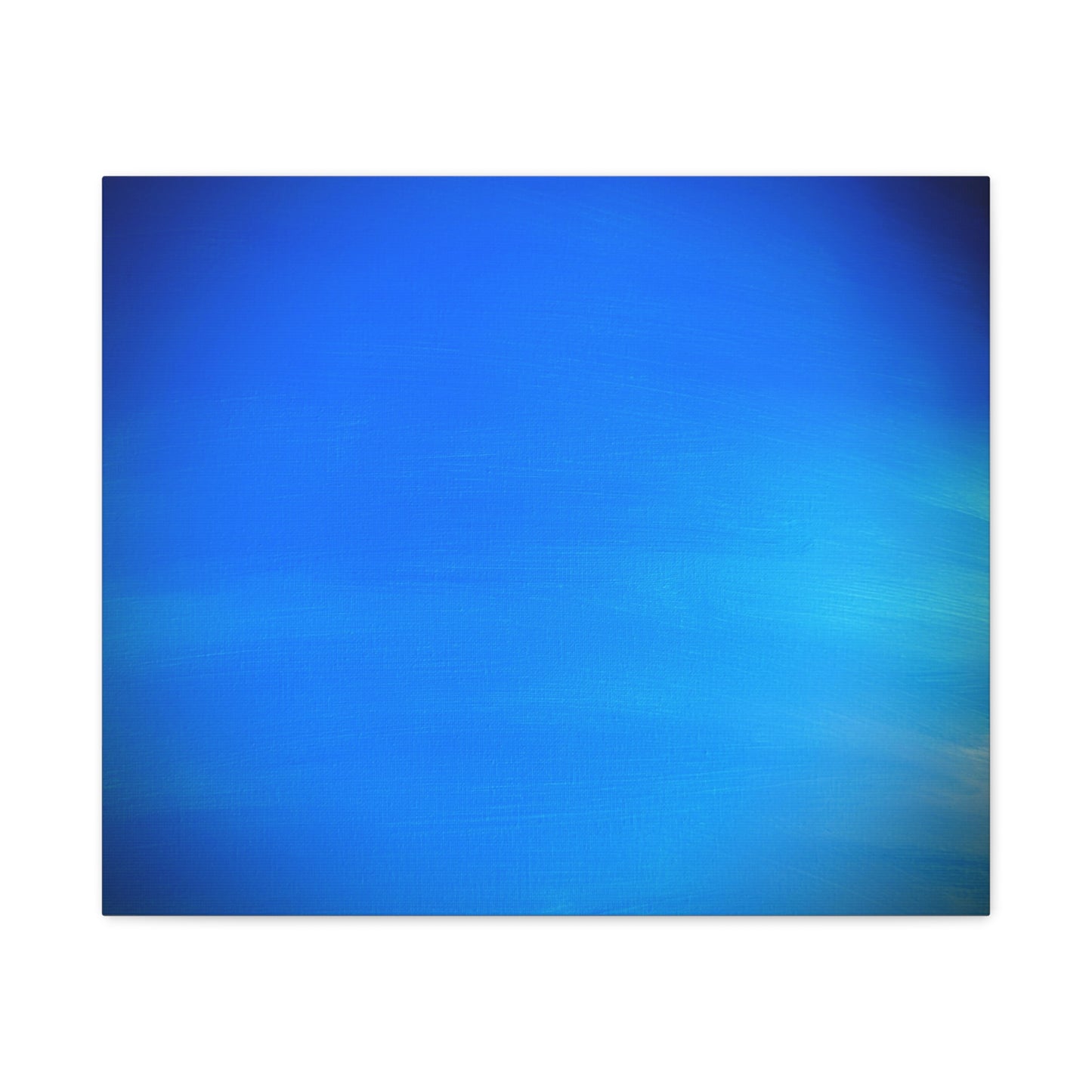 Blue Burst - Gradient Matte Canvas Print — Abstract Ocean Wall Art, Stretched 1.25"