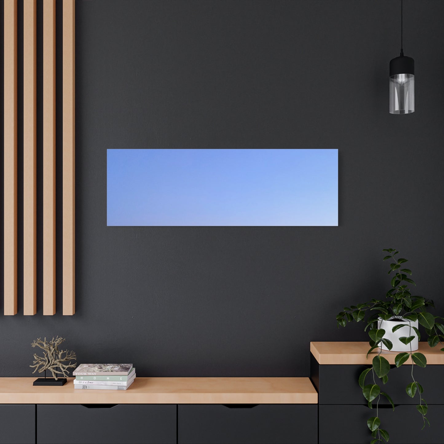 Serene Blue Horizon Matte Canvas Print — Stretched Wall Art
