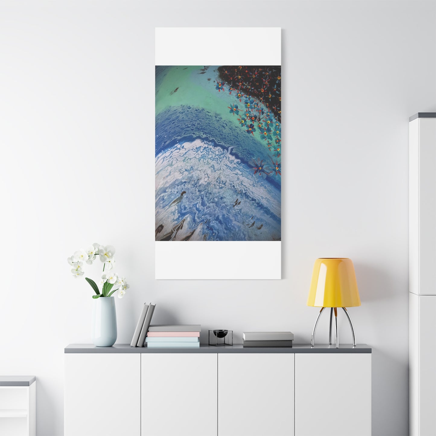 floetrol&flowers - Abstract Matte Canvas Print — Floral Accents Stretched Wall Art