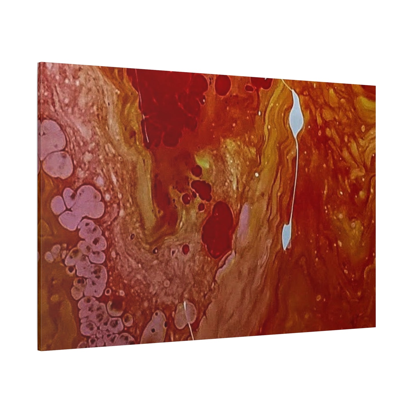 Abstract Red Fluid Art Canvas Print — Matte Stretched Wall Art