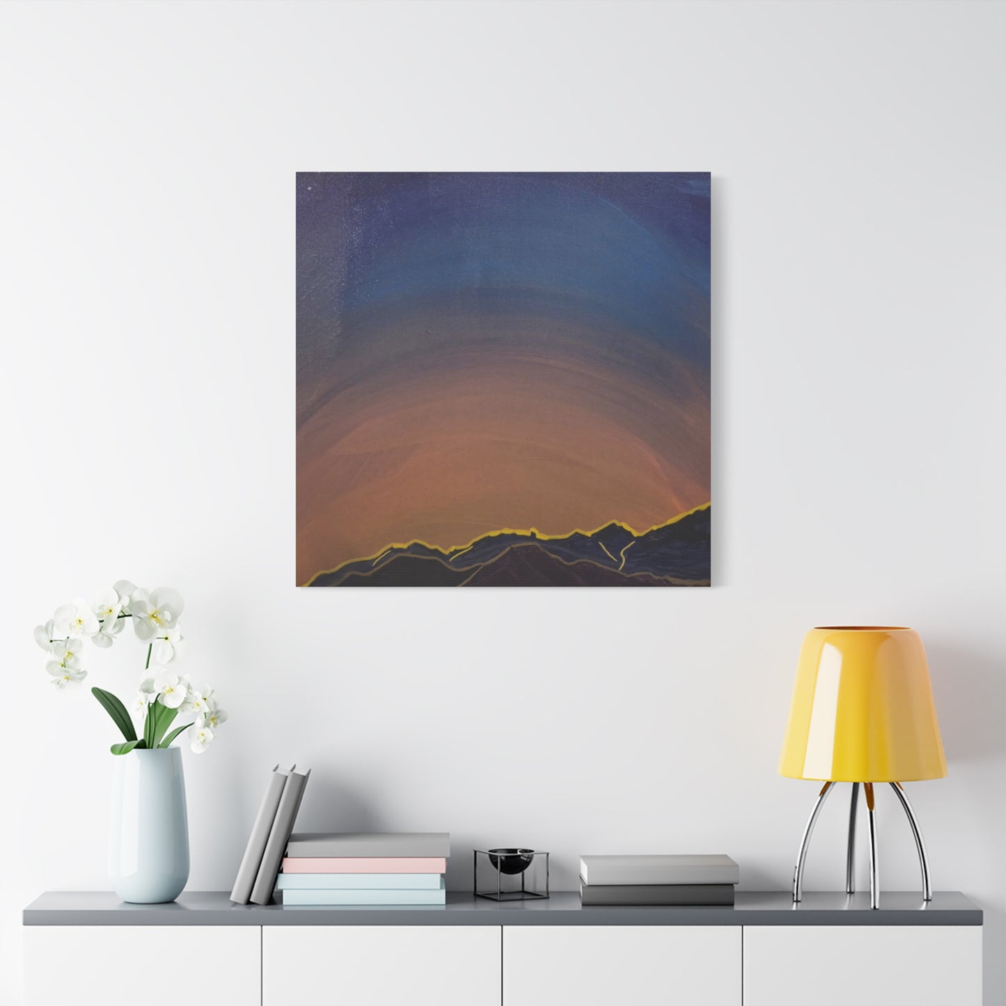 Sunset Mountain Canvas Wall Art - first light — Matte Stretched Landscape Print