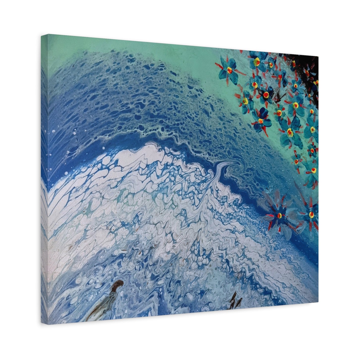 floetrol&flowers - Abstract Matte Canvas Print — Floral Accents Stretched Wall Art