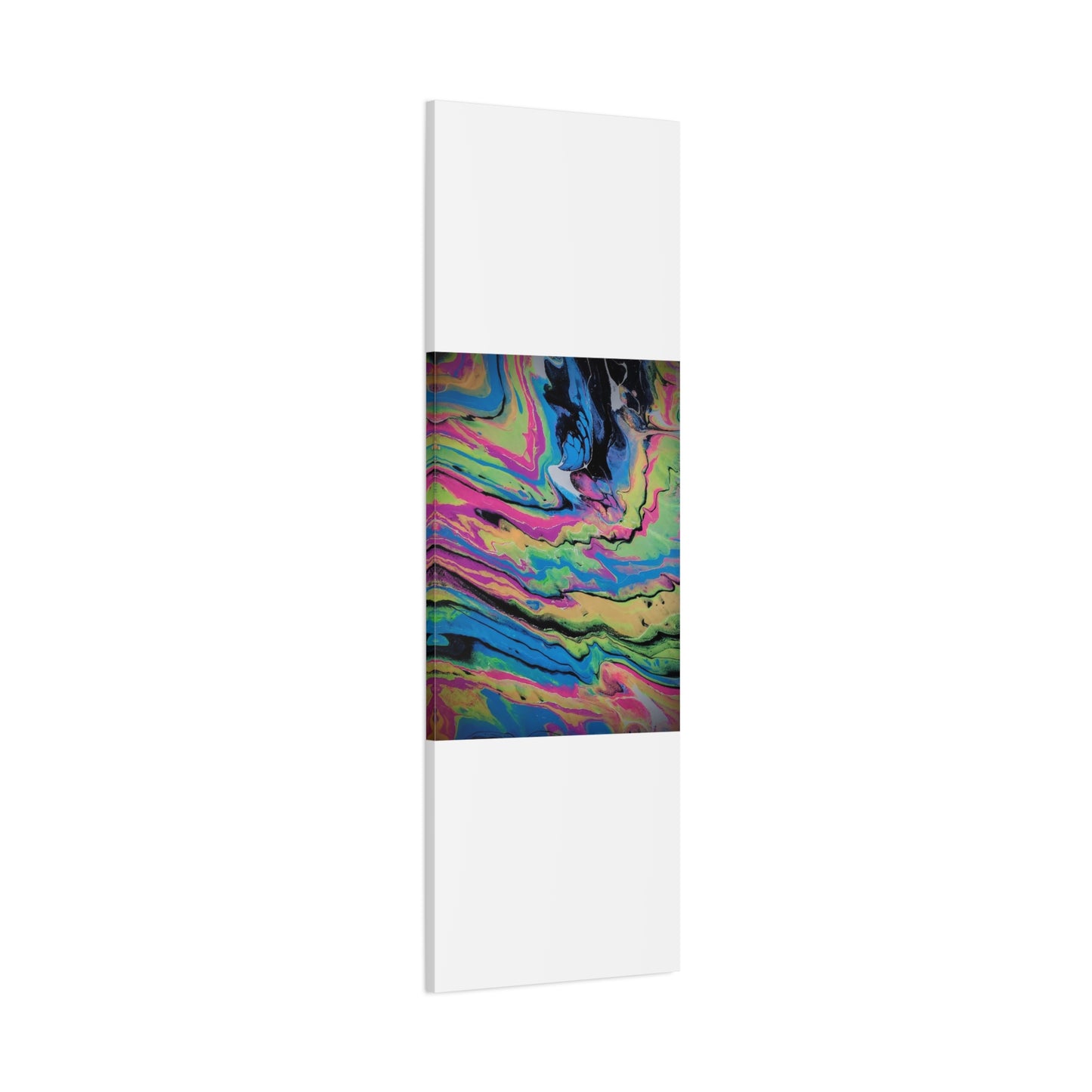 Abstract Neon Fluid Art Canvas Print — Vibrant Psychedelic Wall Decor