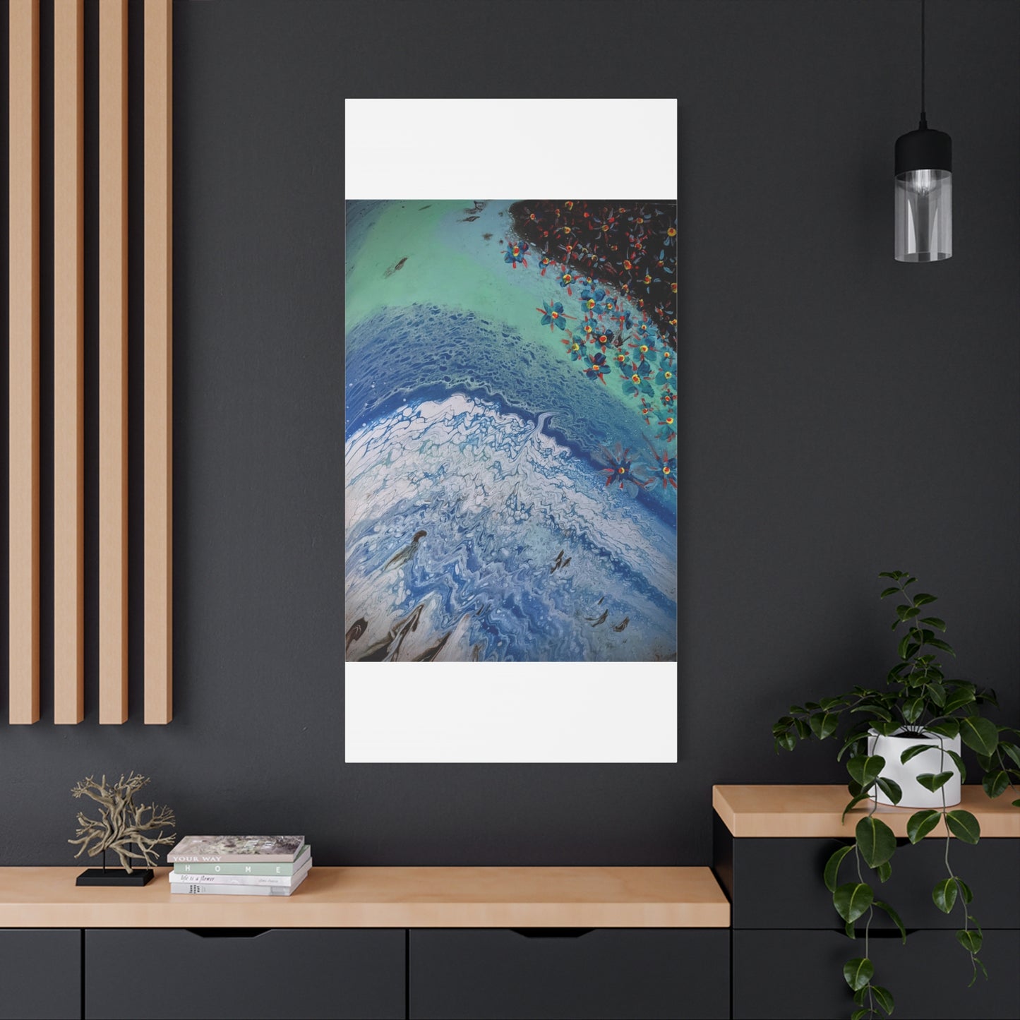 floetrol&flowers - Abstract Matte Canvas Print — Floral Accents Stretched Wall Art