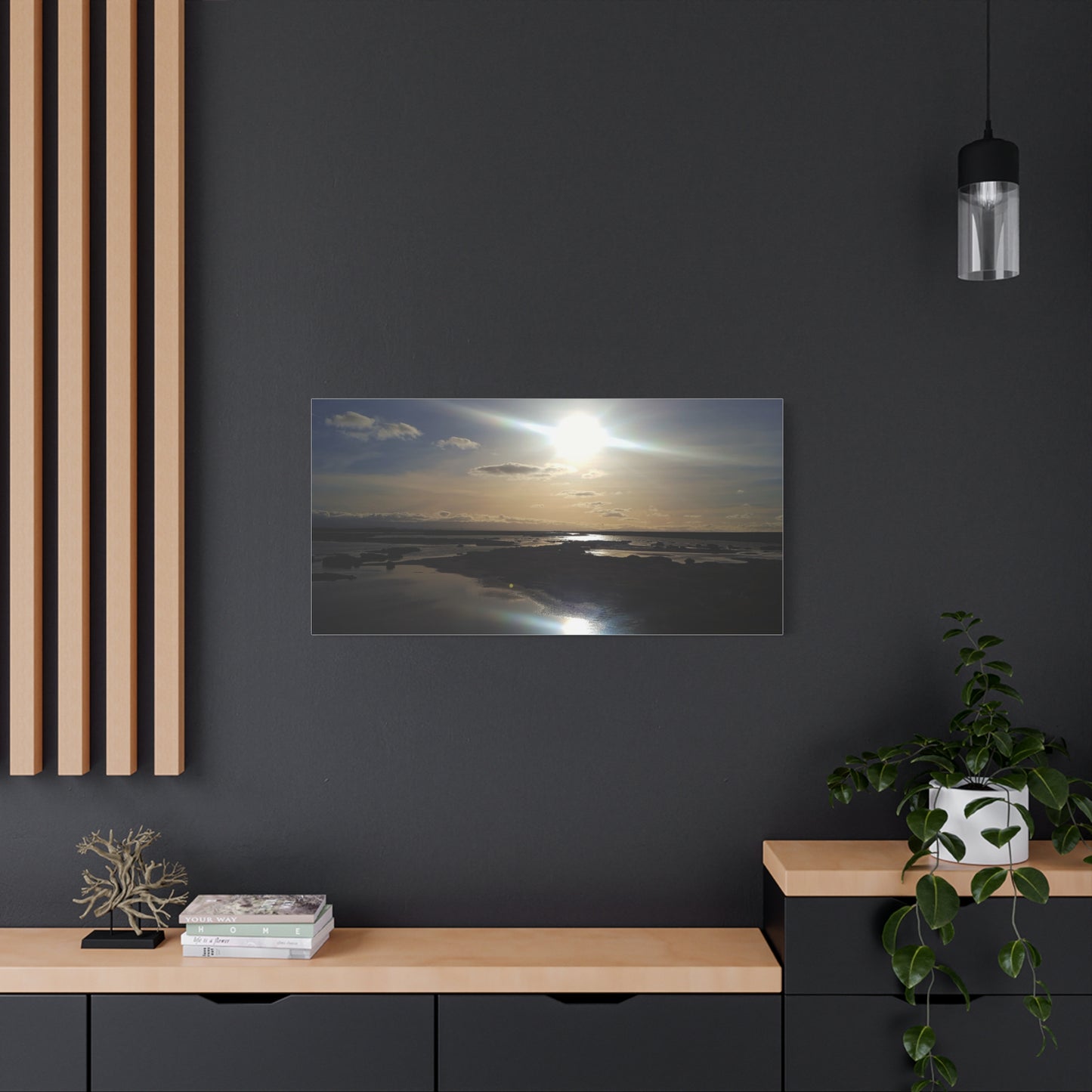 Don Edwards wildlife preserve - Reflection Canvas Wall Art — Coastal Landscape Print