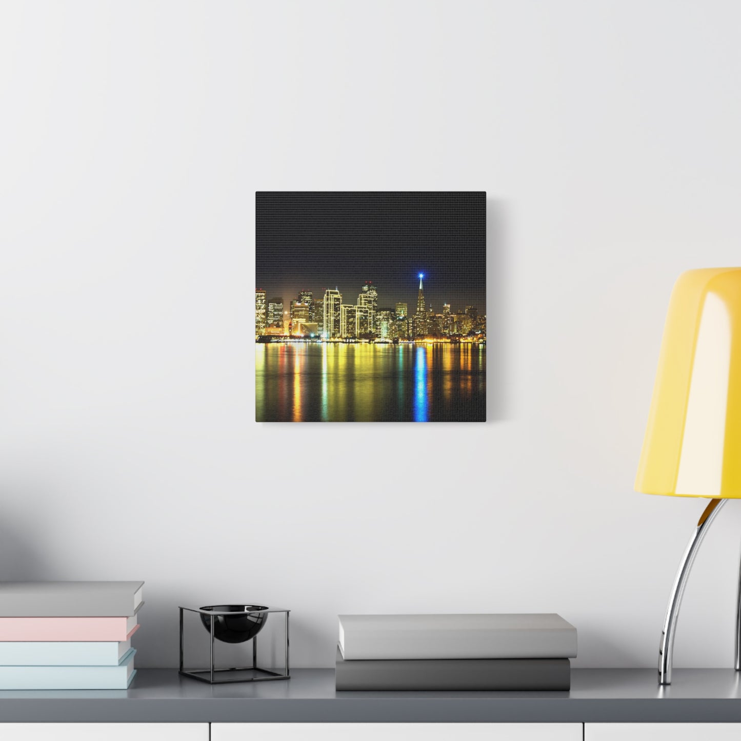 San Francisco Night Skyline Matte Canvas Print — Stretched 1.25"