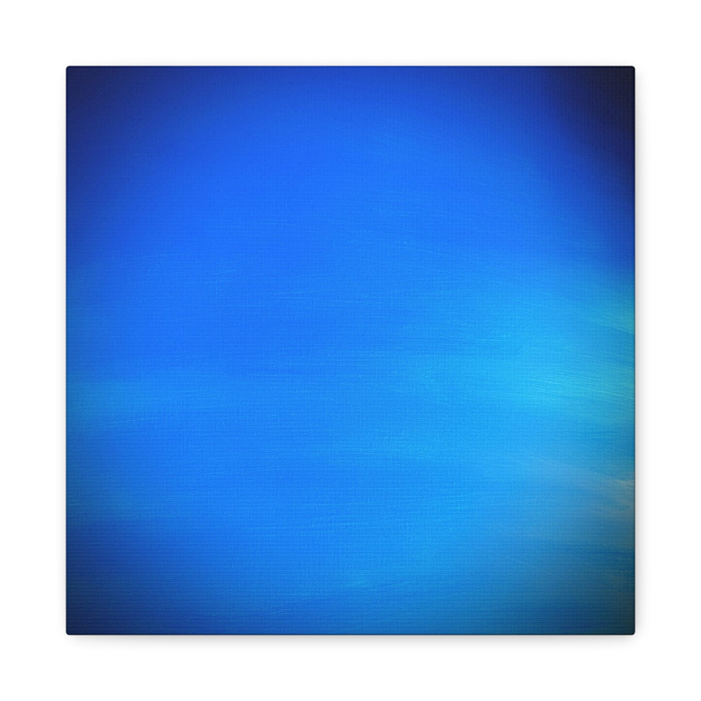 Blue Burst - Gradient Matte Canvas Print — Abstract Ocean Wall Art, Stretched 1.25"