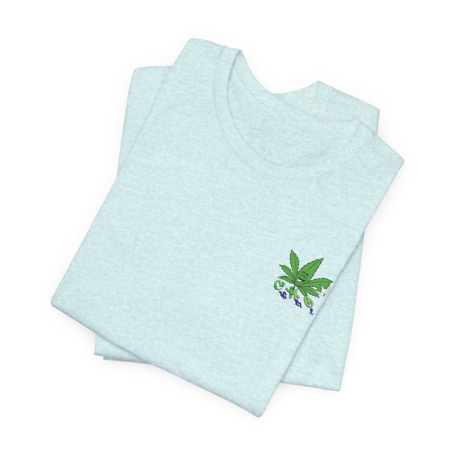 C16H21O2 - Minimal Marijuana Plant Graphic T-Shirt