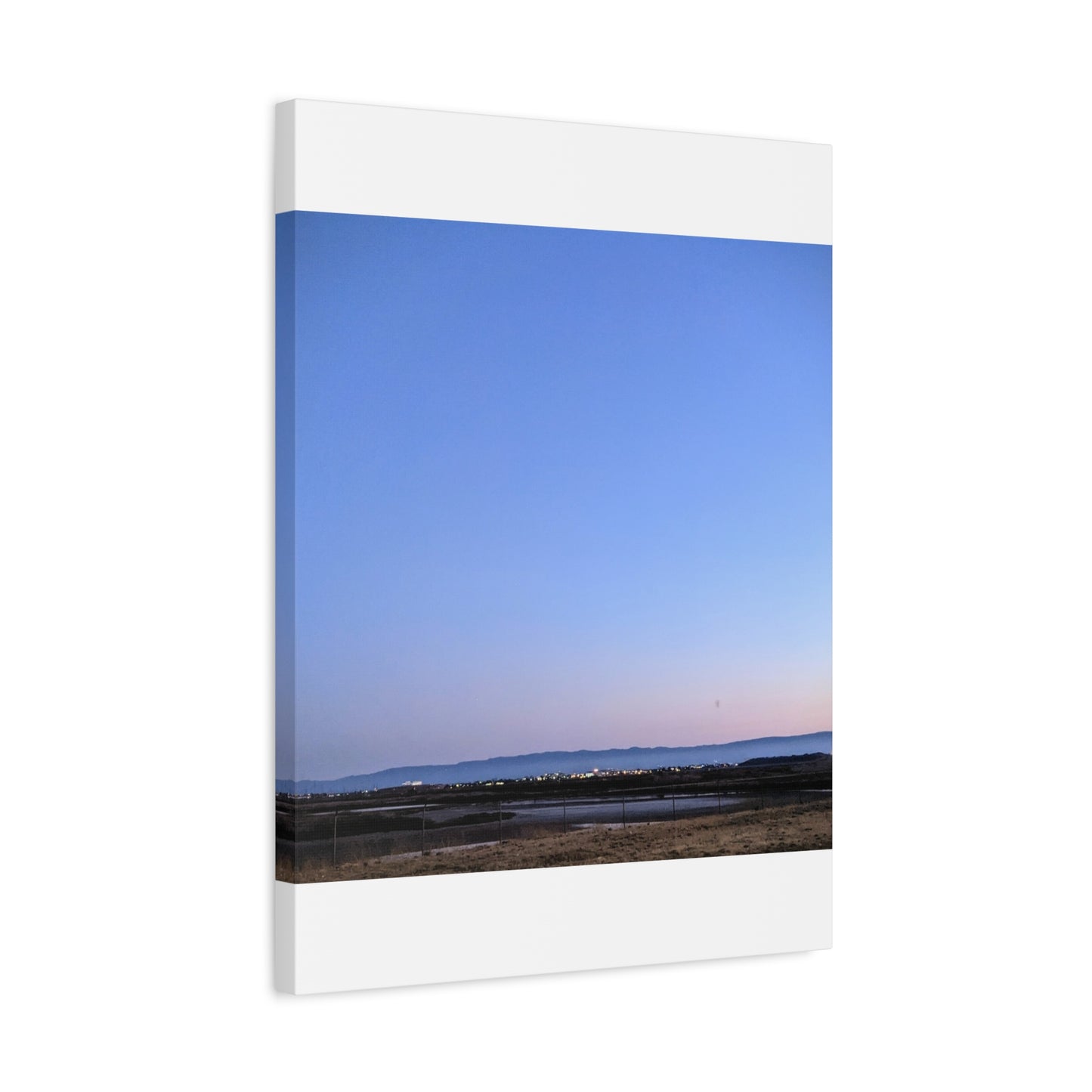 Serene Blue Horizon Matte Canvas Print — Stretched Wall Art