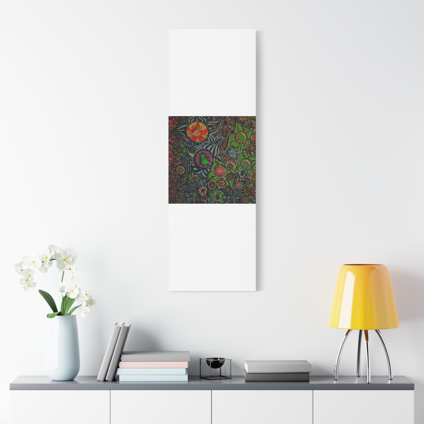 Urban_gardening-03 - Psychedelic Floral Canvas Print — Vibrant Abstract Garden Wall Art