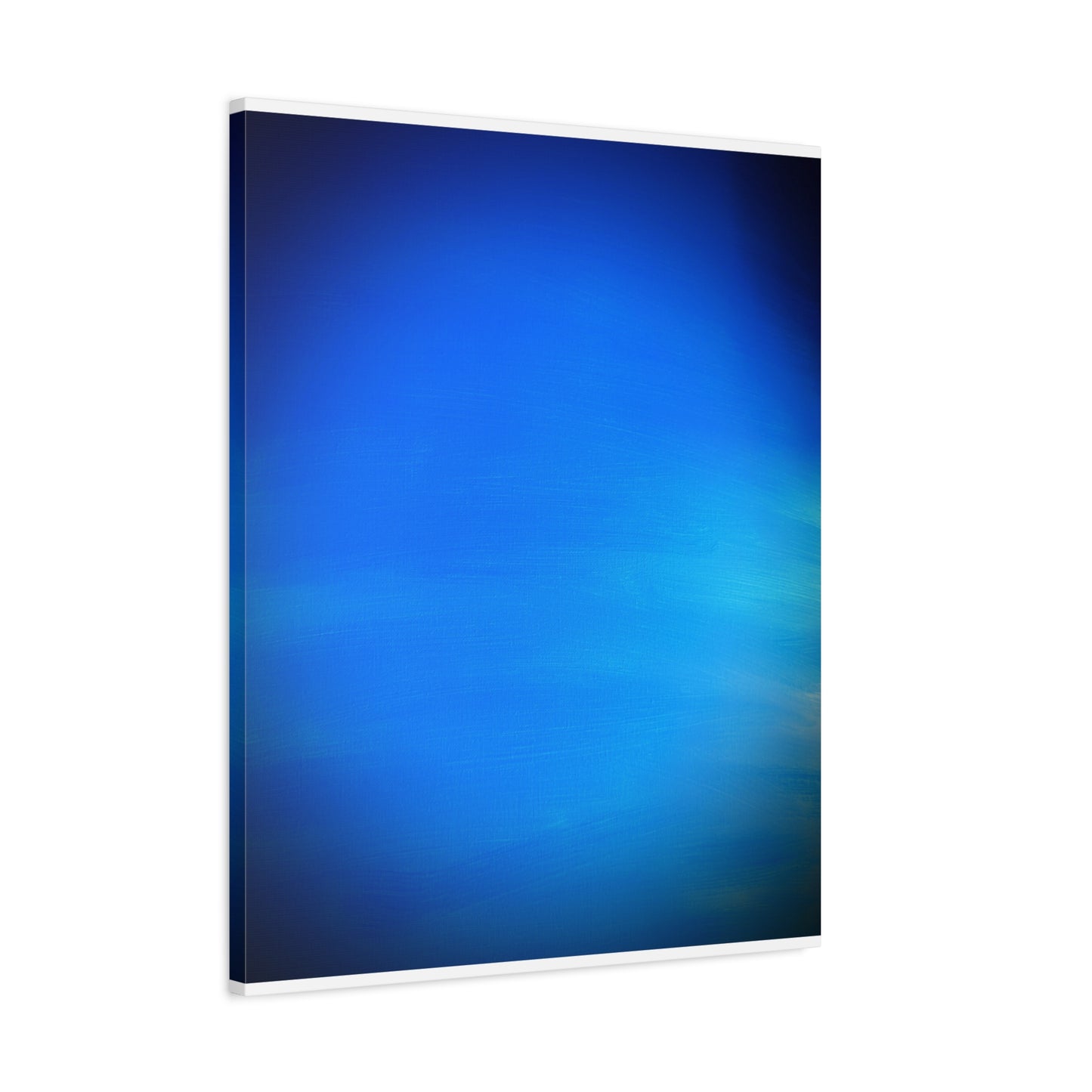 Blue Burst - Gradient Matte Canvas Print — Abstract Ocean Wall Art, Stretched 1.25"