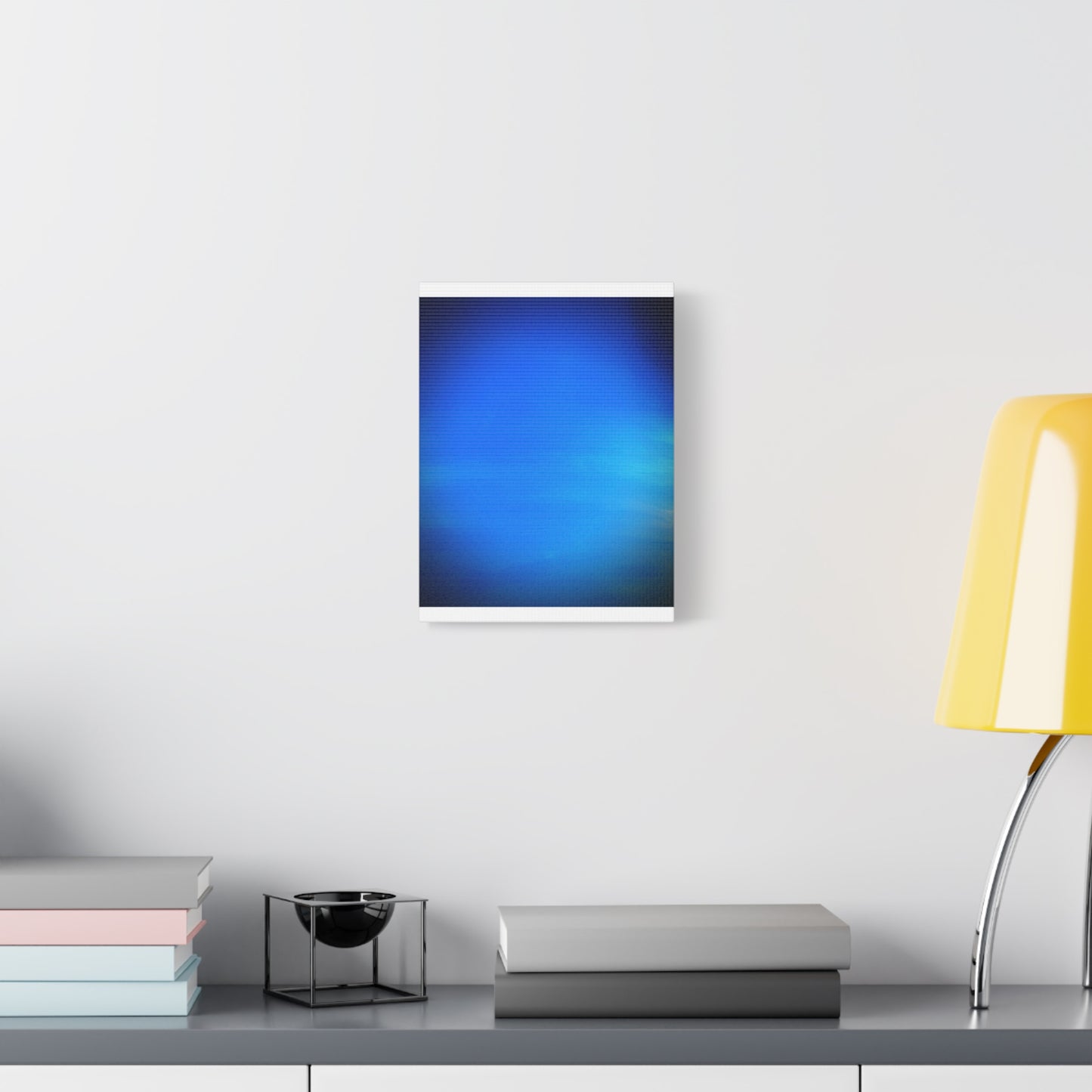 Blue Burst - Gradient Matte Canvas Print — Abstract Ocean Wall Art, Stretched 1.25"