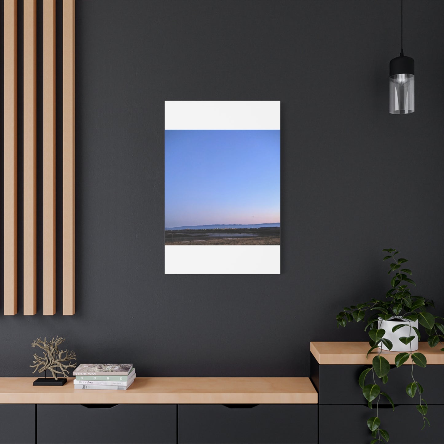 Serene Blue Horizon Matte Canvas Print — Stretched Wall Art