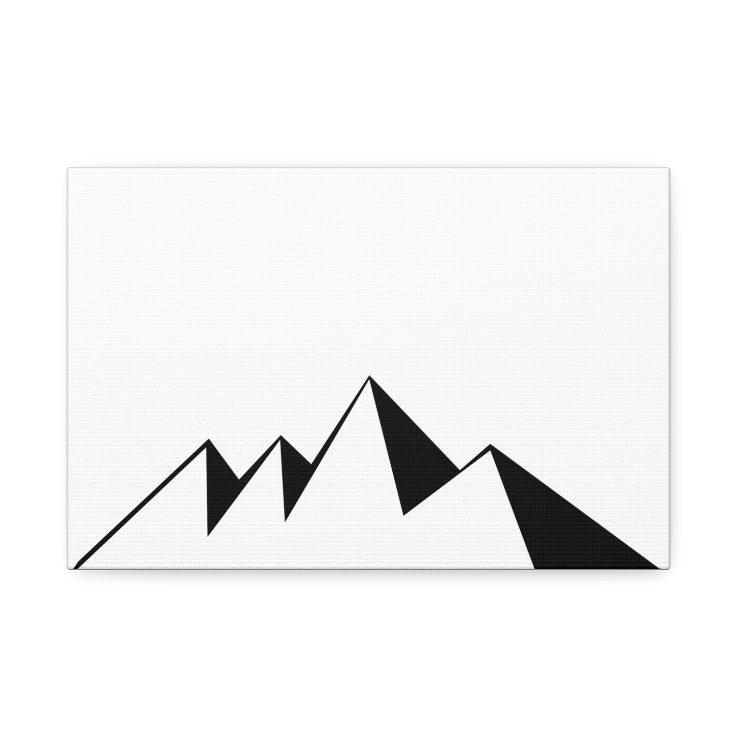 mountains001 - Modern Black Mountain Canvas Art