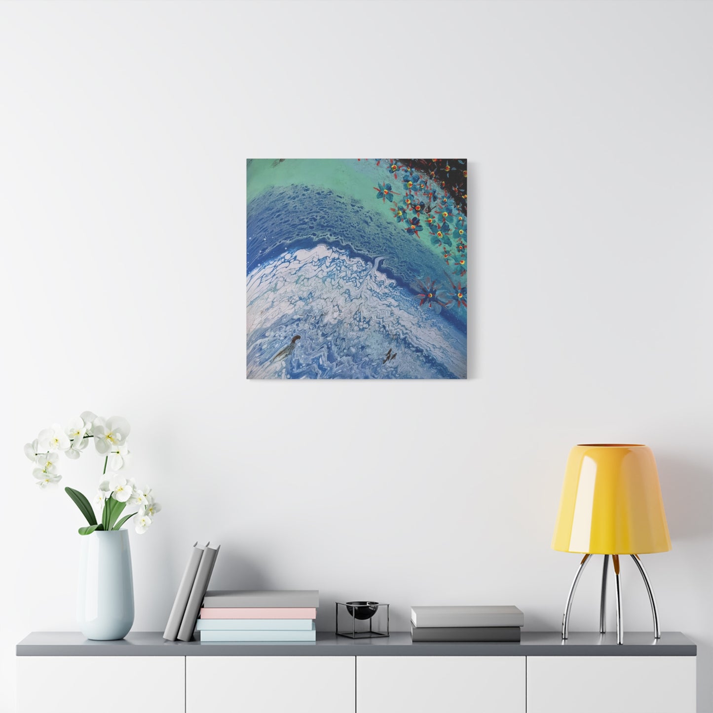floetrol&flowers - Abstract Matte Canvas Print — Floral Accents Stretched Wall Art
