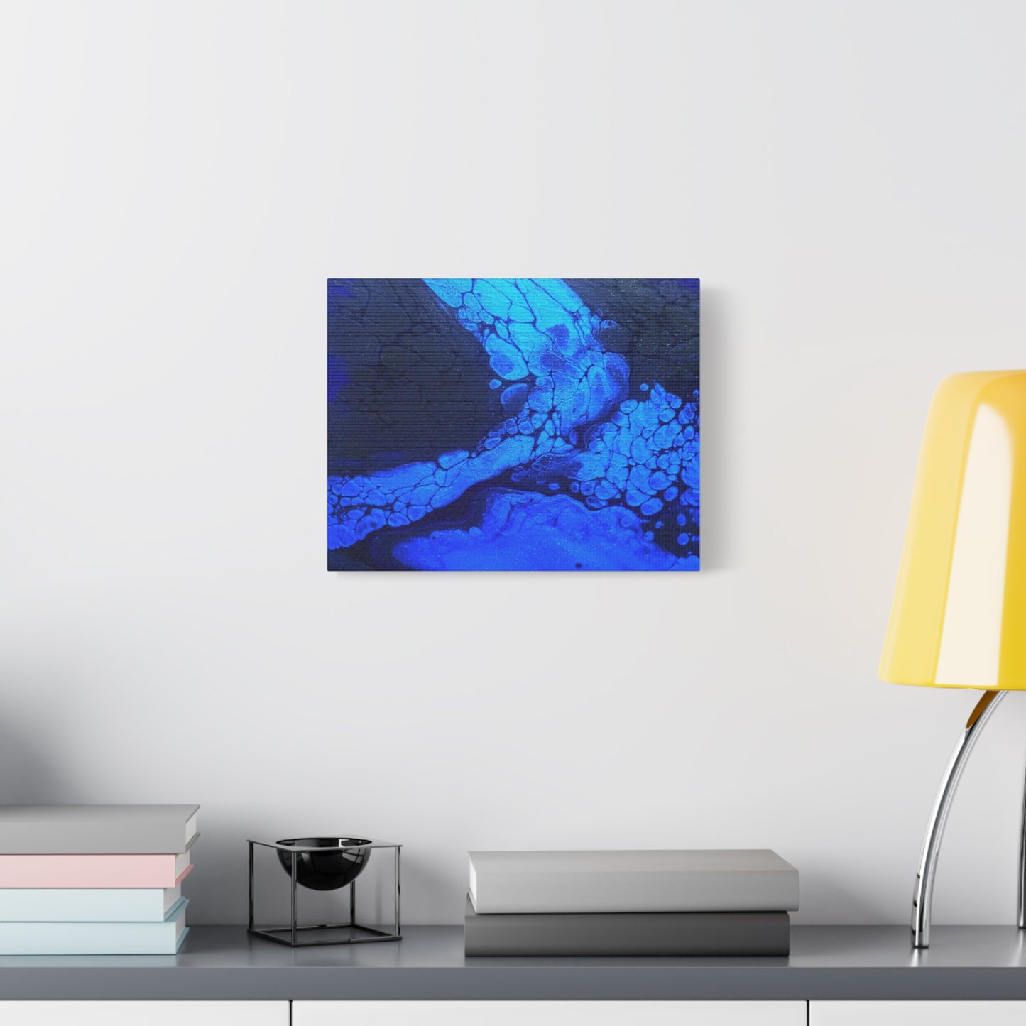 Abstract Blue Ocean Canvas Print — Matte Stretched Wall Art