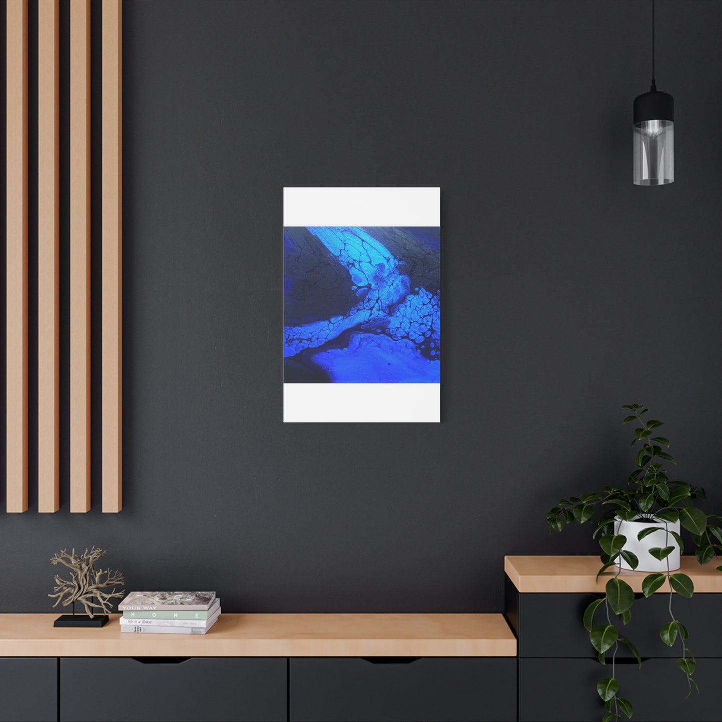Abstract Blue Ocean Canvas Print — Matte Stretched Wall Art