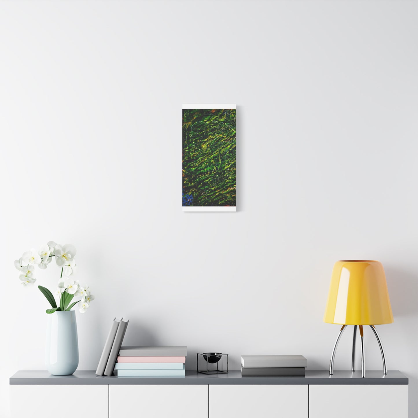 Confessions - Abstract Green Texture Canvas - Matte Stretched Wall Art