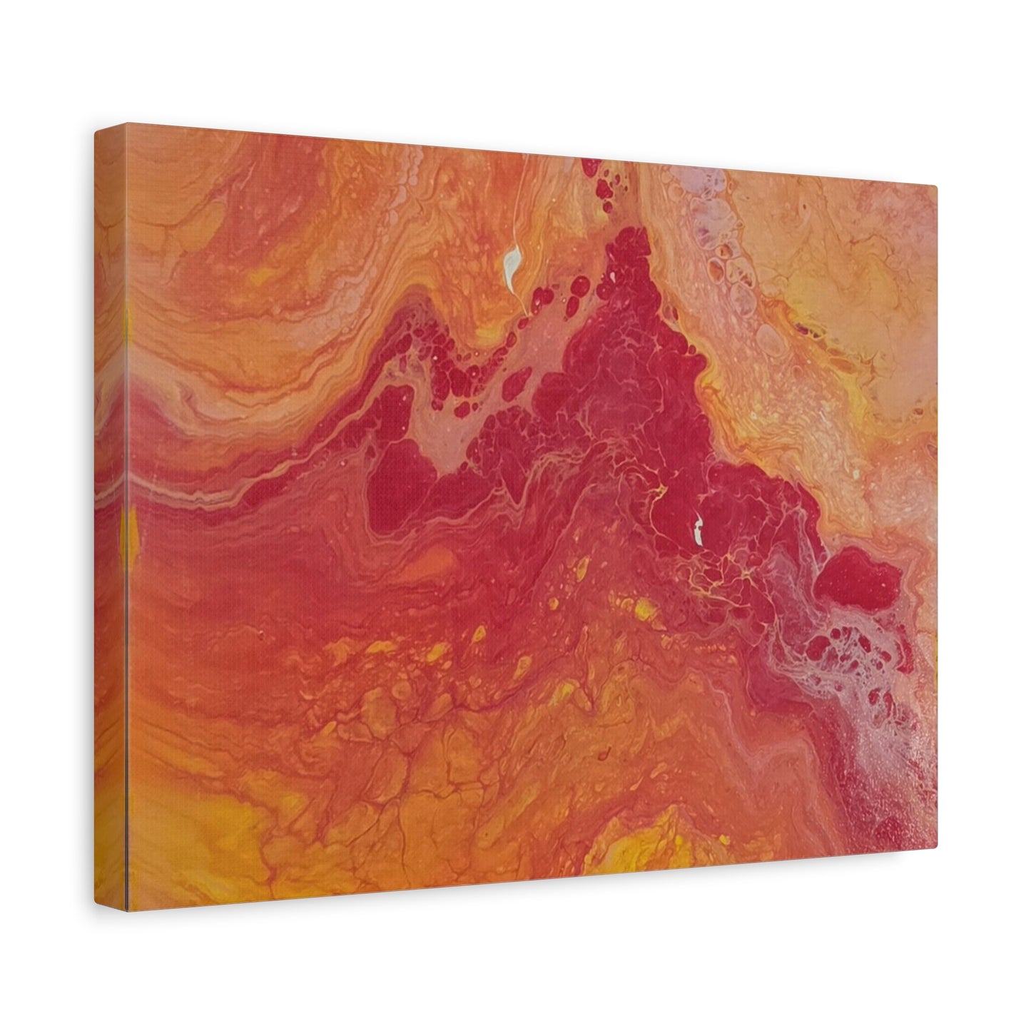 Abstract Pepto Popured - Sunset Swirl Matte Canvas Art - Stretched 1.25"