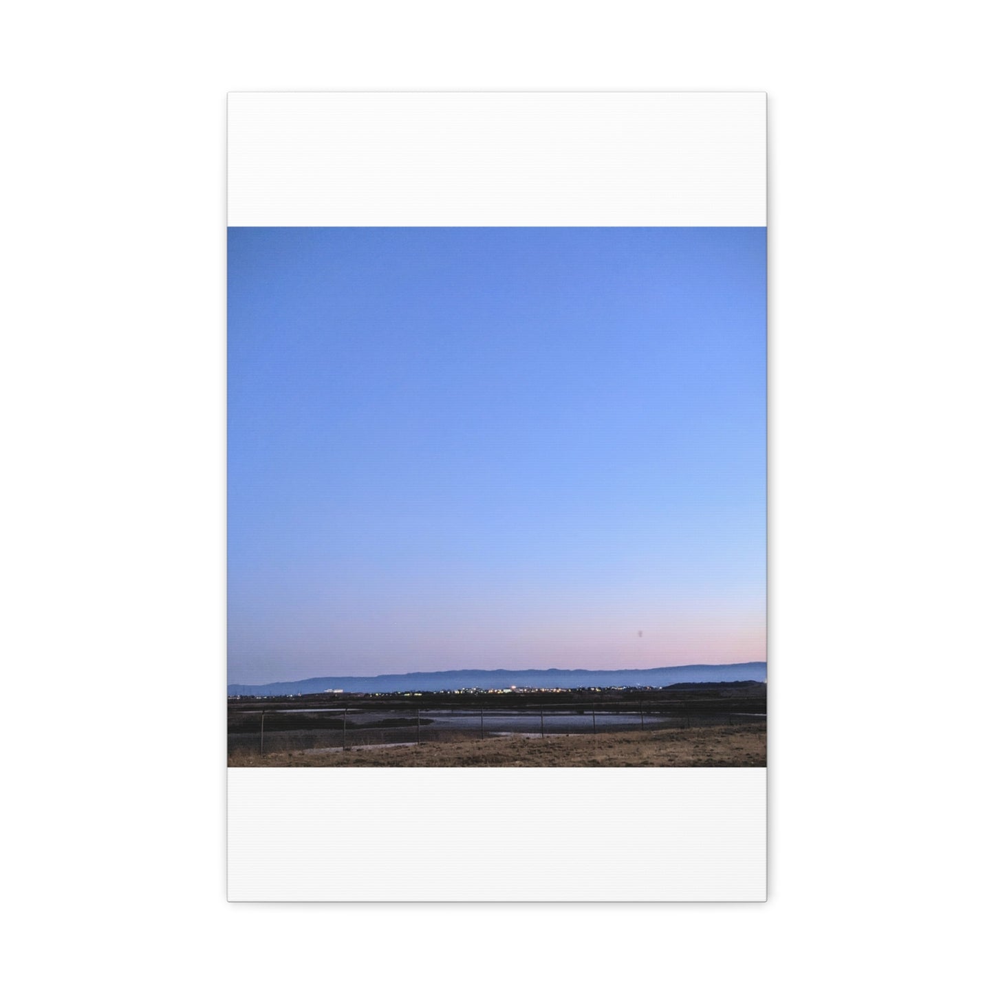Serene Blue Horizon Matte Canvas Print — Stretched Wall Art