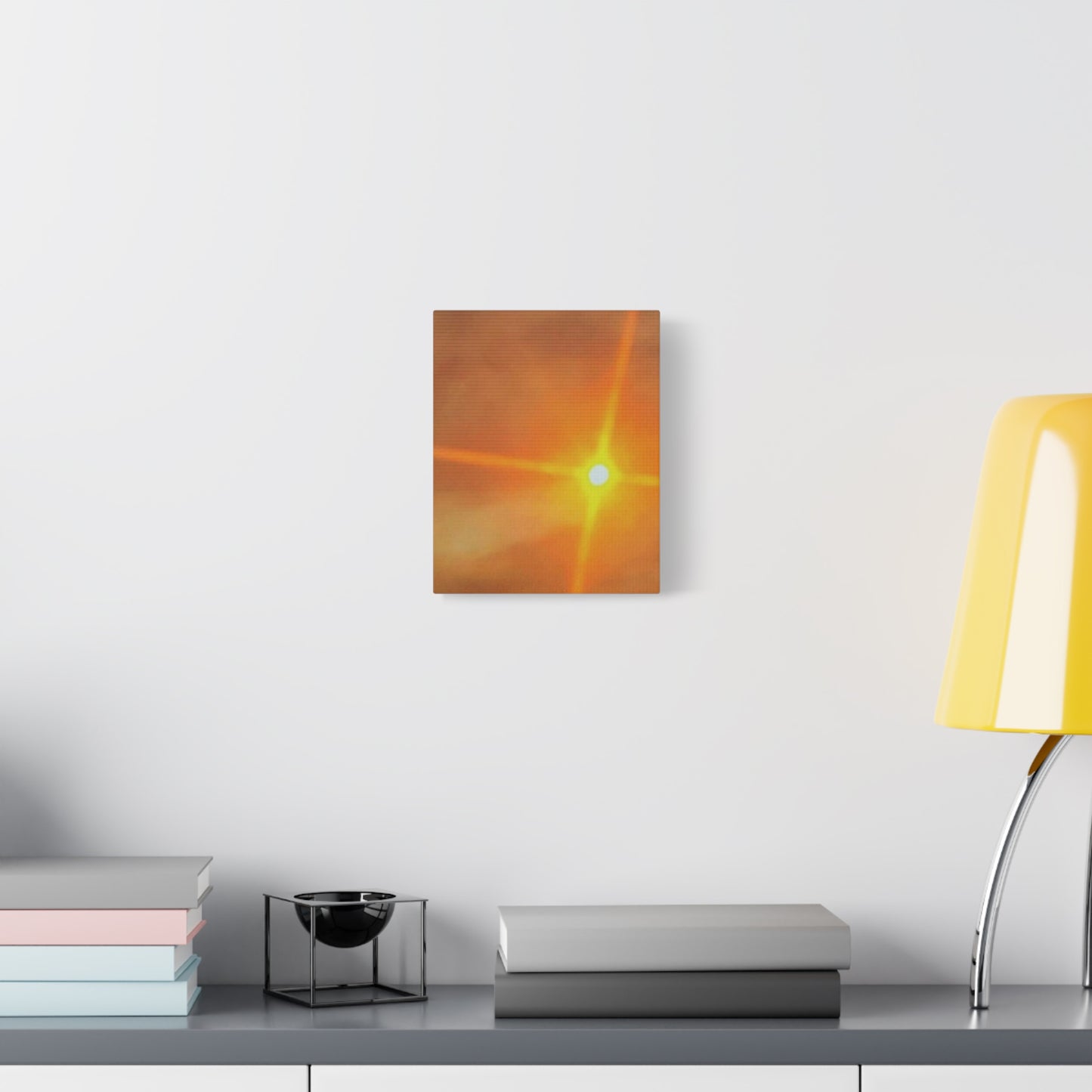 Sunburst Sunset Canvas Print — Warm Abstract Wall Art