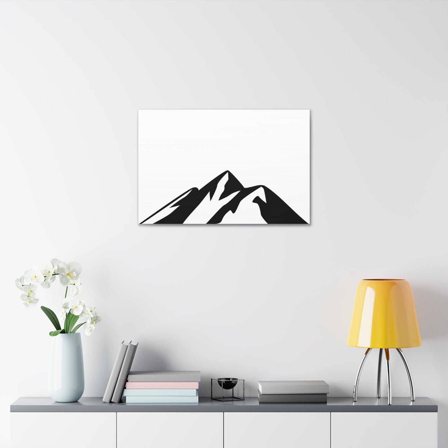 mountains002 - Mountain Silhouette Canvas Art