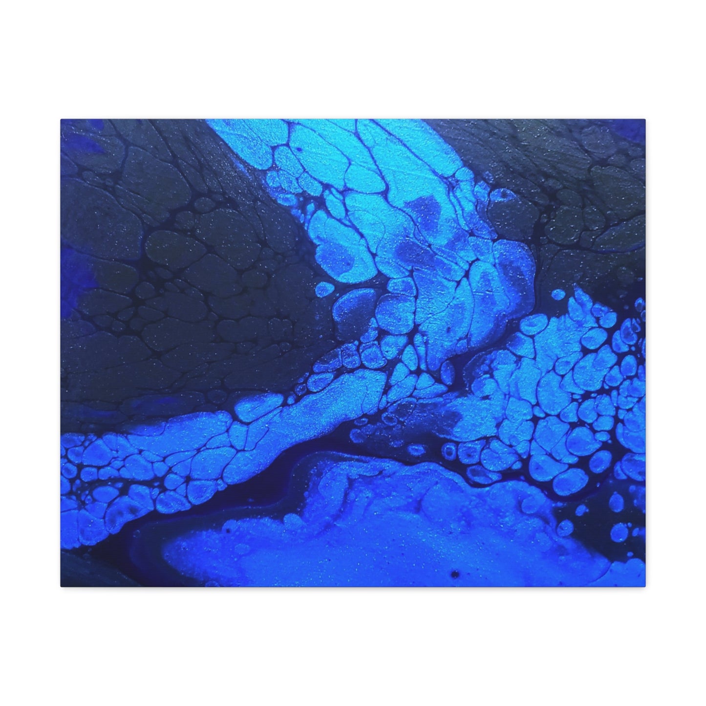 Abstract Blue Ocean Canvas Print — Matte Stretched Wall Art
