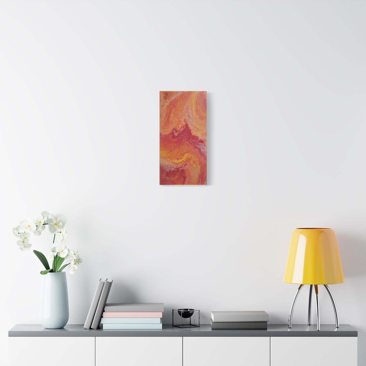 Abstract Pepto Popured - Sunset Swirl Matte Canvas Art - Stretched 1.25"