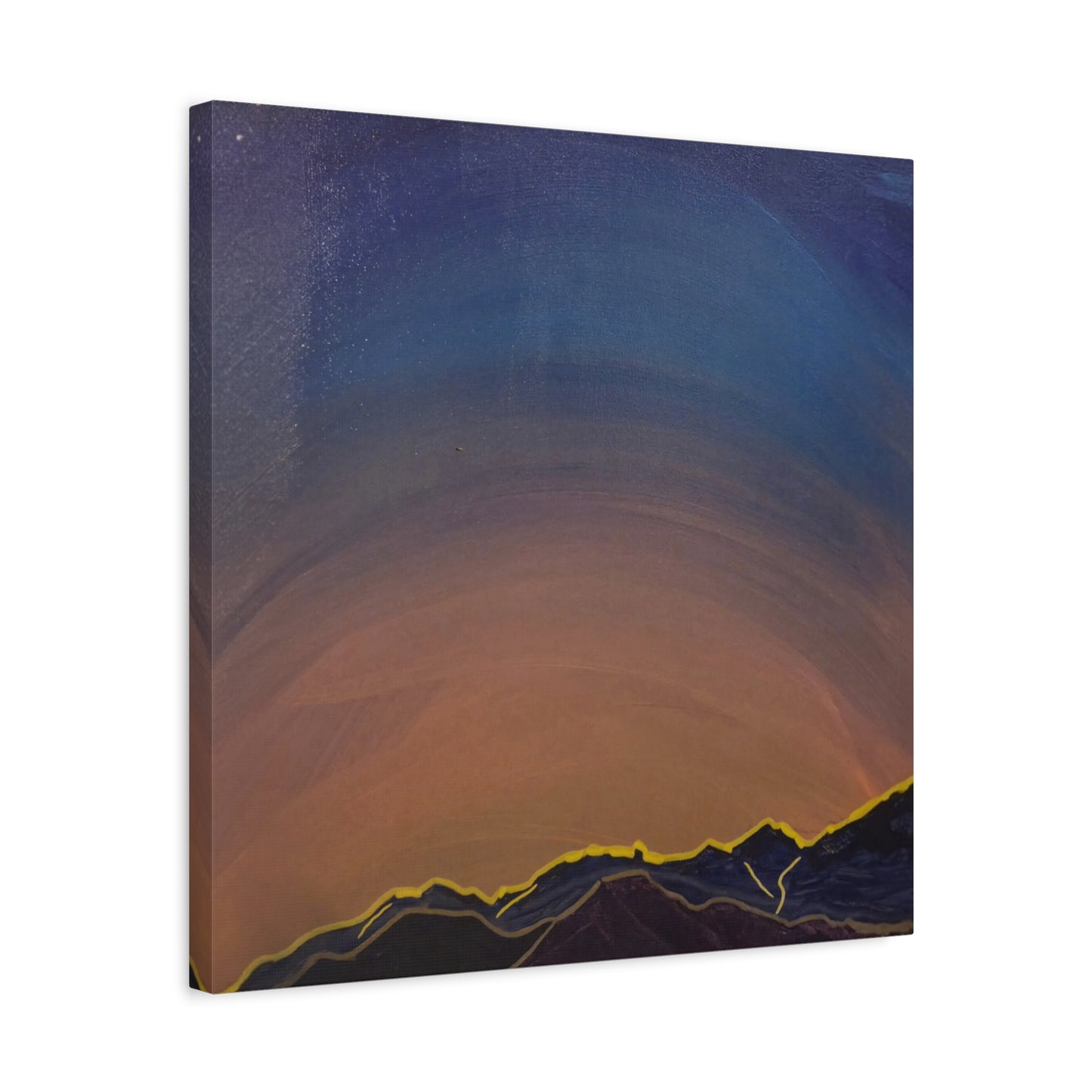 Sunset Mountain Canvas Wall Art - first light — Matte Stretched Landscape Print