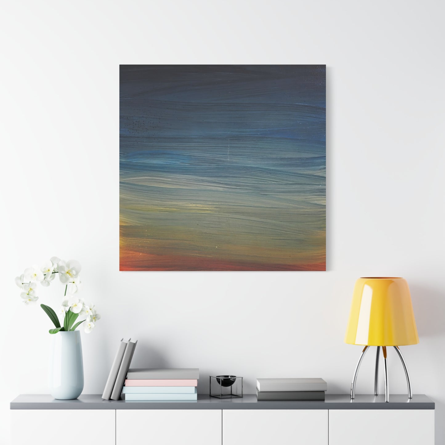 Abstract Coastal Sunset Canvas Print — Matte Stretched Wall Art