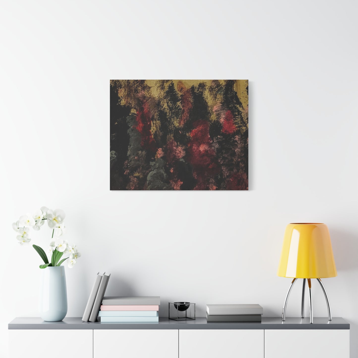 Autumn Forest Nightscape Matte Canvas Print — Stretched 1.25"