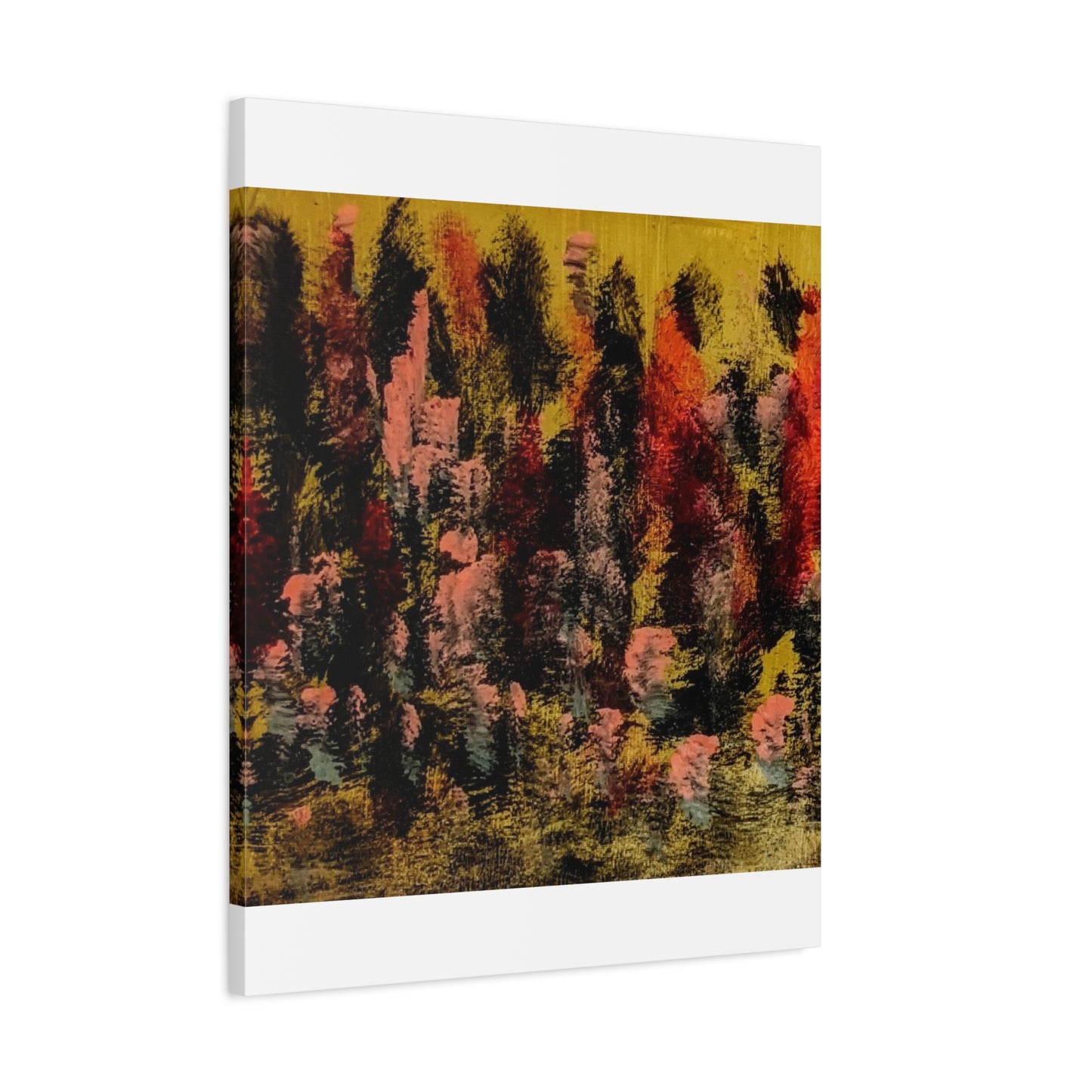 Autumn Forest Abstract — Matte Stretched Canvas