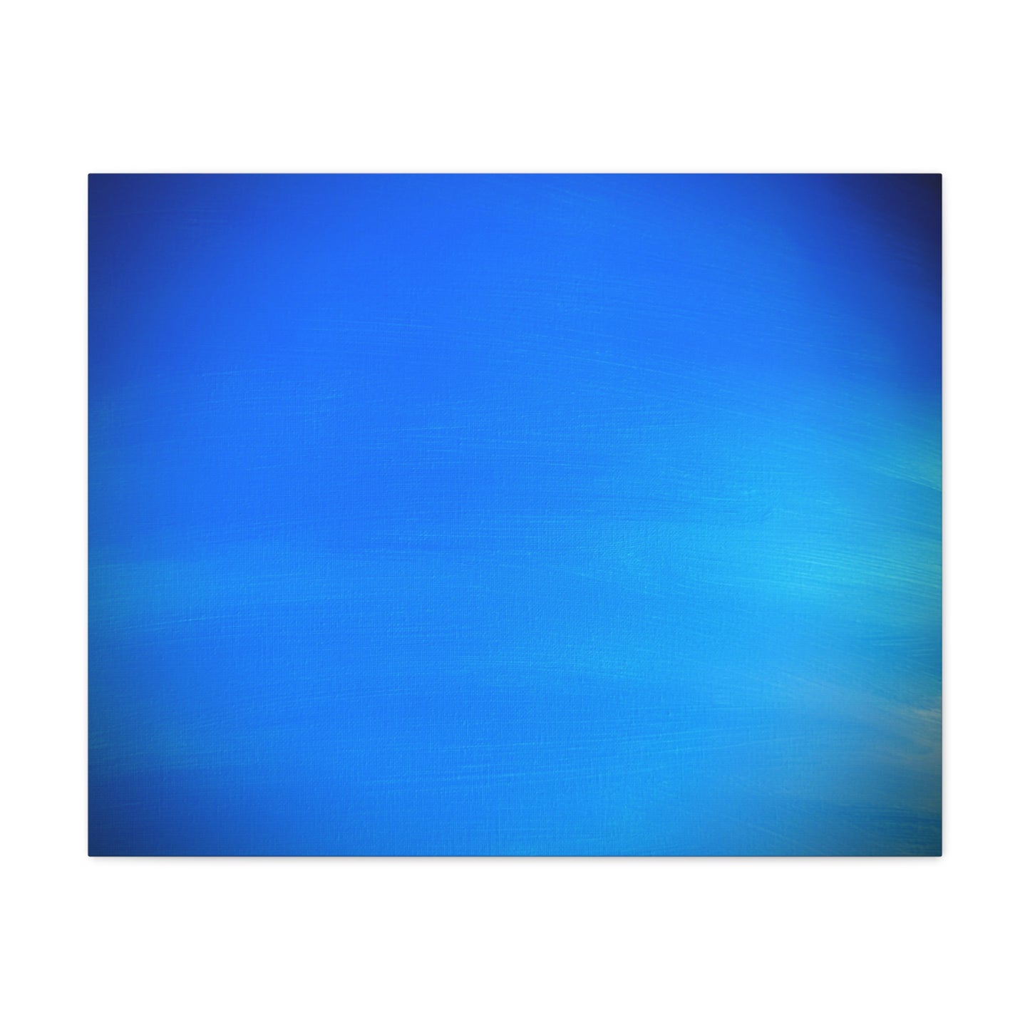 Blue Burst - Gradient Matte Canvas Print — Abstract Ocean Wall Art, Stretched 1.25"